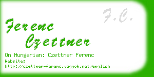 ferenc czettner business card